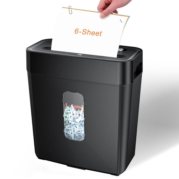 12L 6-Sheet Cross Cut Shredder ST-15CC Black Heavy Duty Jam Proof NEW