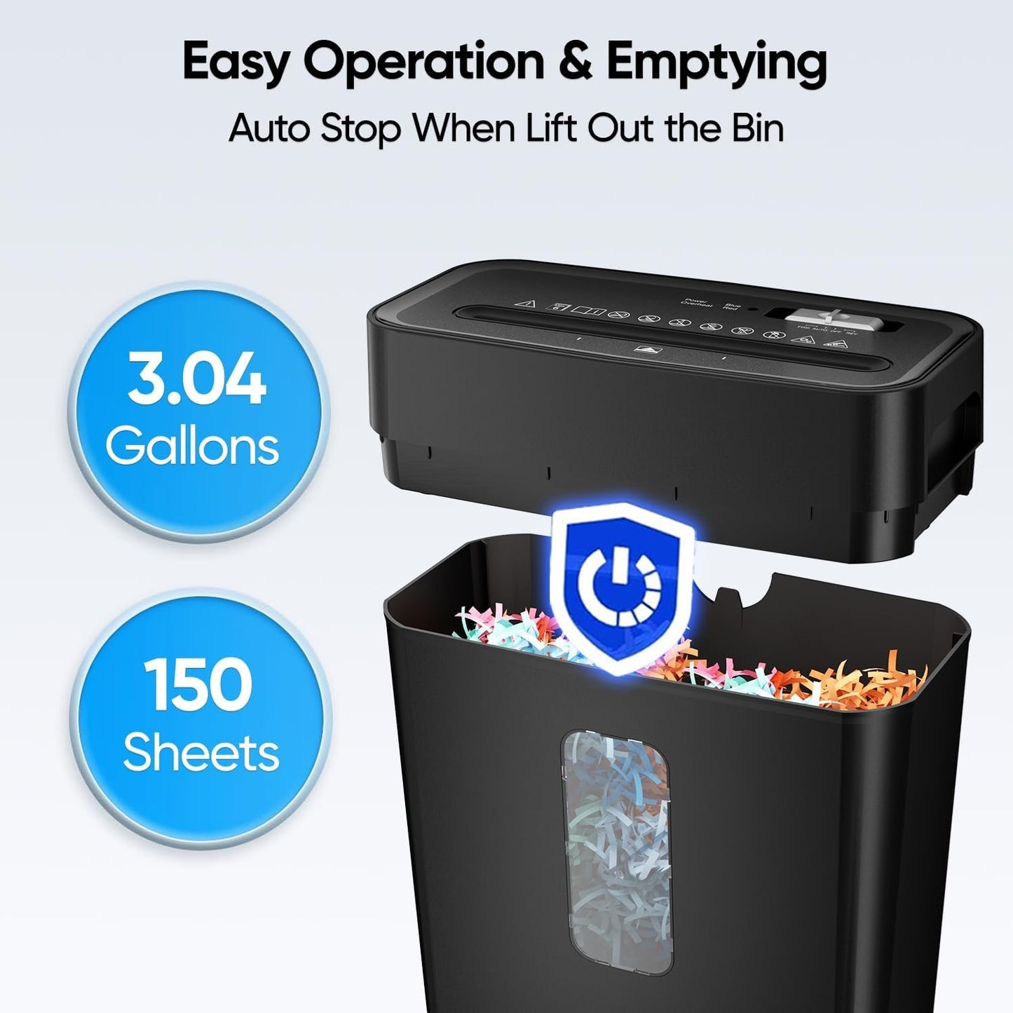 12L 6-Sheet Cross Cut Shredder ST-15CC Black Heavy Duty Jam Proof NEW