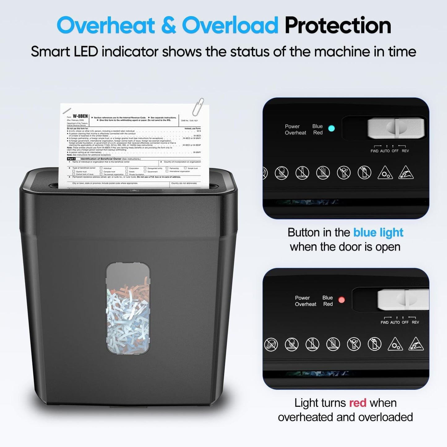 12L 6-Sheet Cross Cut Shredder ST-15CC Black Heavy Duty Jam Proof NEW