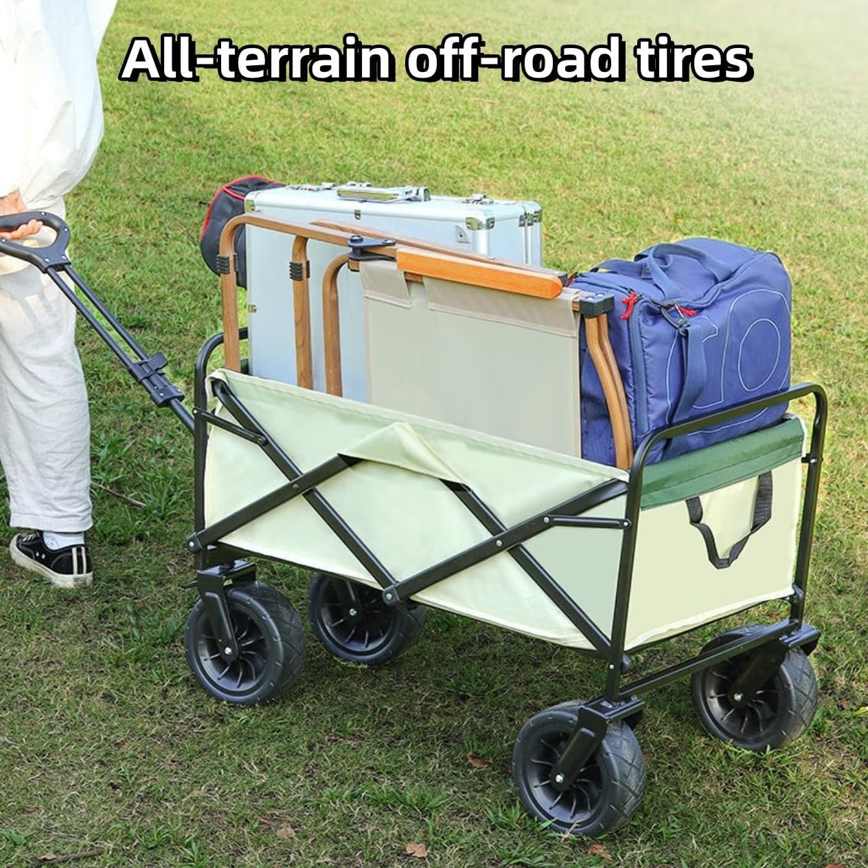 80L Heavy Duty Collapsible Foldabale Utility Garden Wagon Cart 100kg Max NEW