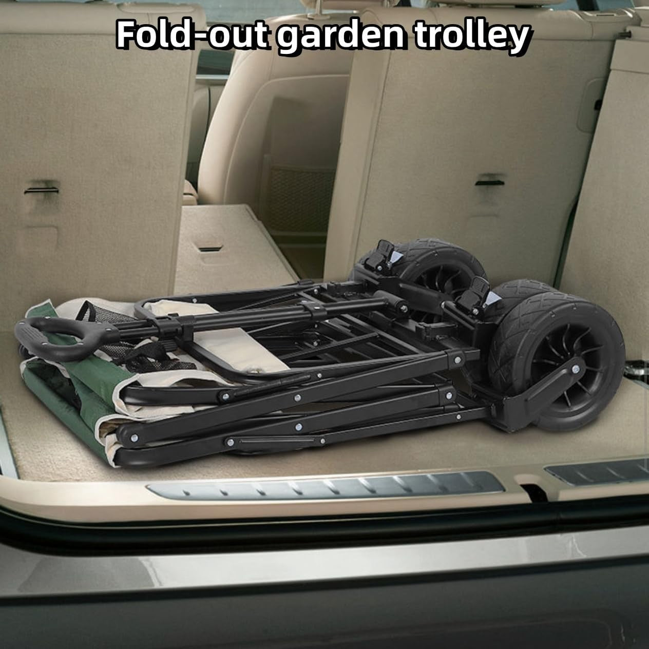 80L Heavy Duty Collapsible Foldabale Utility Garden Wagon Cart 100kg Max NEW