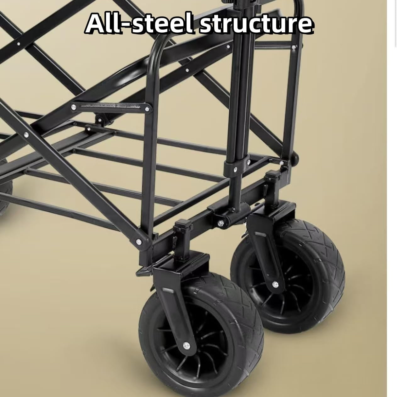 80L Heavy Duty Collapsible Foldabale Utility Garden Wagon Cart 100kg Max NEW