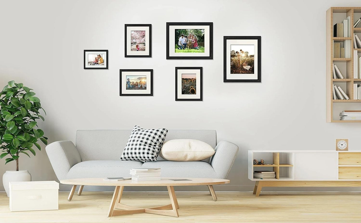 VIOLABBEY Set of 4 8x10 Simple Black Picture Frames 11x14 Inch NEW