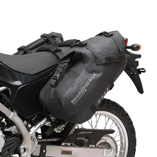 Rhinowalk MT1418 9Lx2 Motorcycle Waterproof Black Side Pannier Saddle Bag DEMO