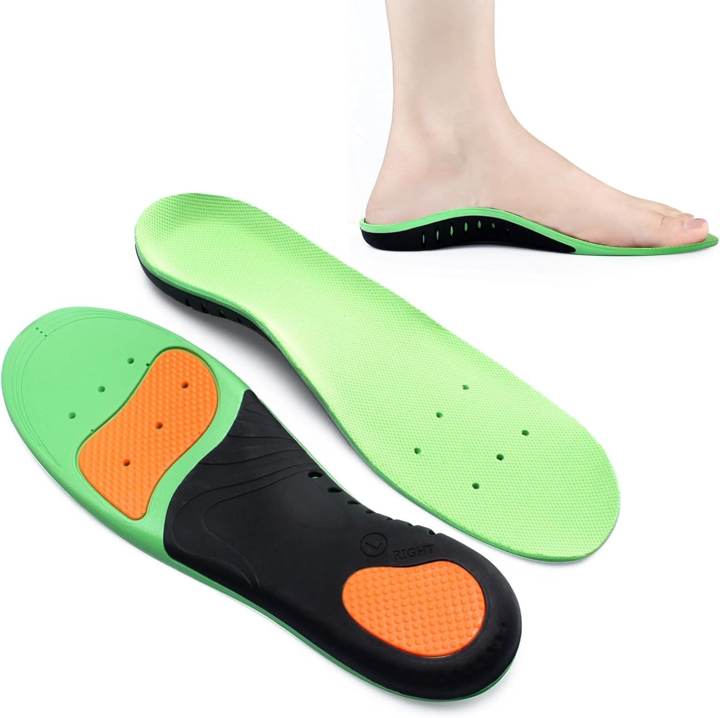 H HOME-MART Arch Support Orthotic Insoles for Plantar Fasciitis Pain Relief