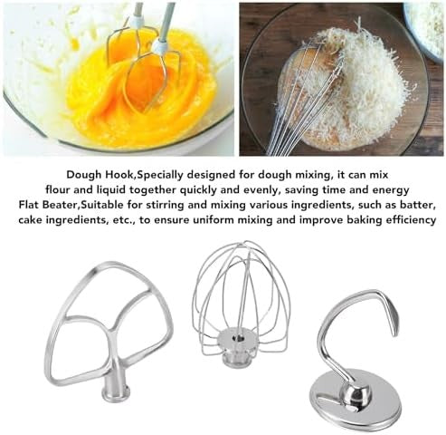 Luocute 3-Piece Stand Mixer Attachment Kit for KitchenAid with Stainless...