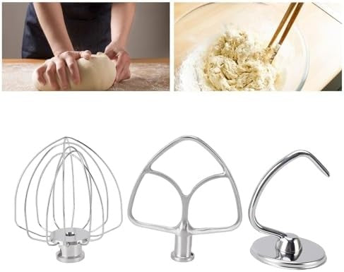 Luocute 3-Piece Stand Mixer Attachment Kit for KitchenAid with Stainless...