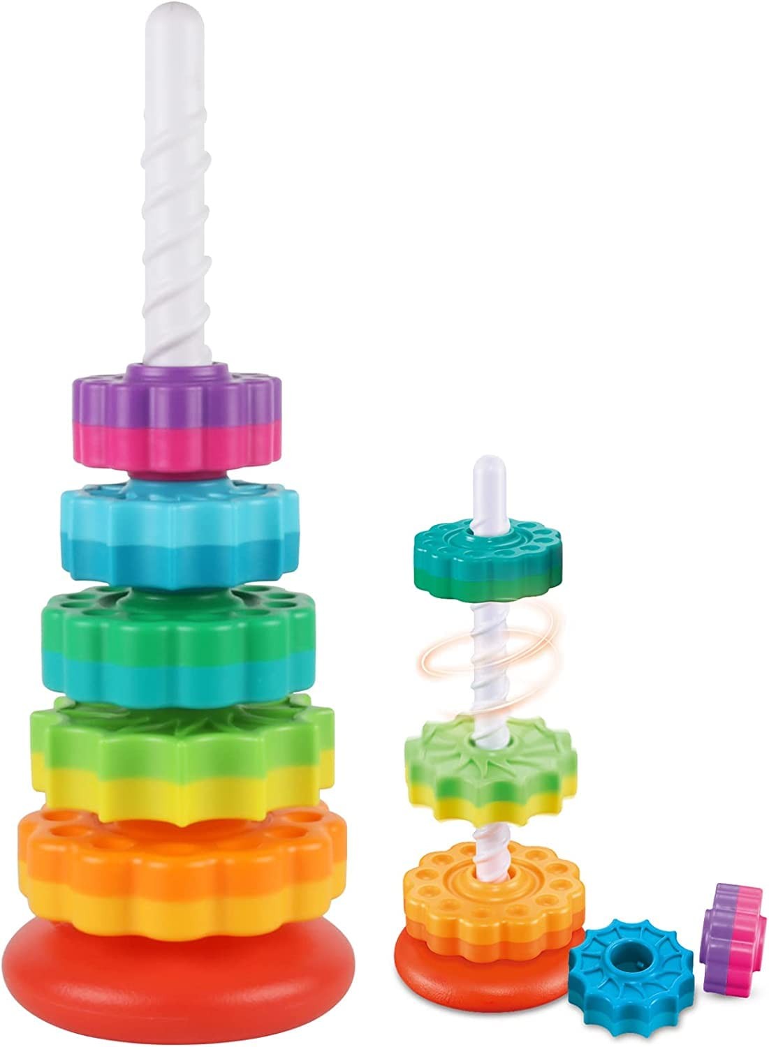 ALTGOU Rainbow Ring Stacking Toys for Toddlers 1-3 Years   Gift