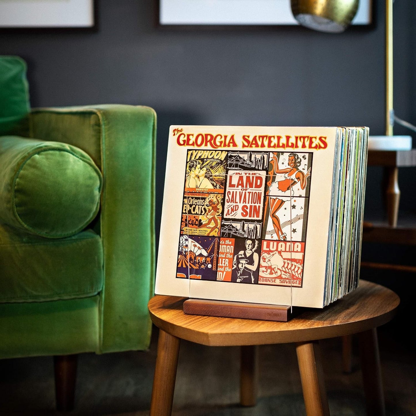 MÖNKE Premium Vinyl Record Storage Holder for 60 LPs - Mid-Century Style