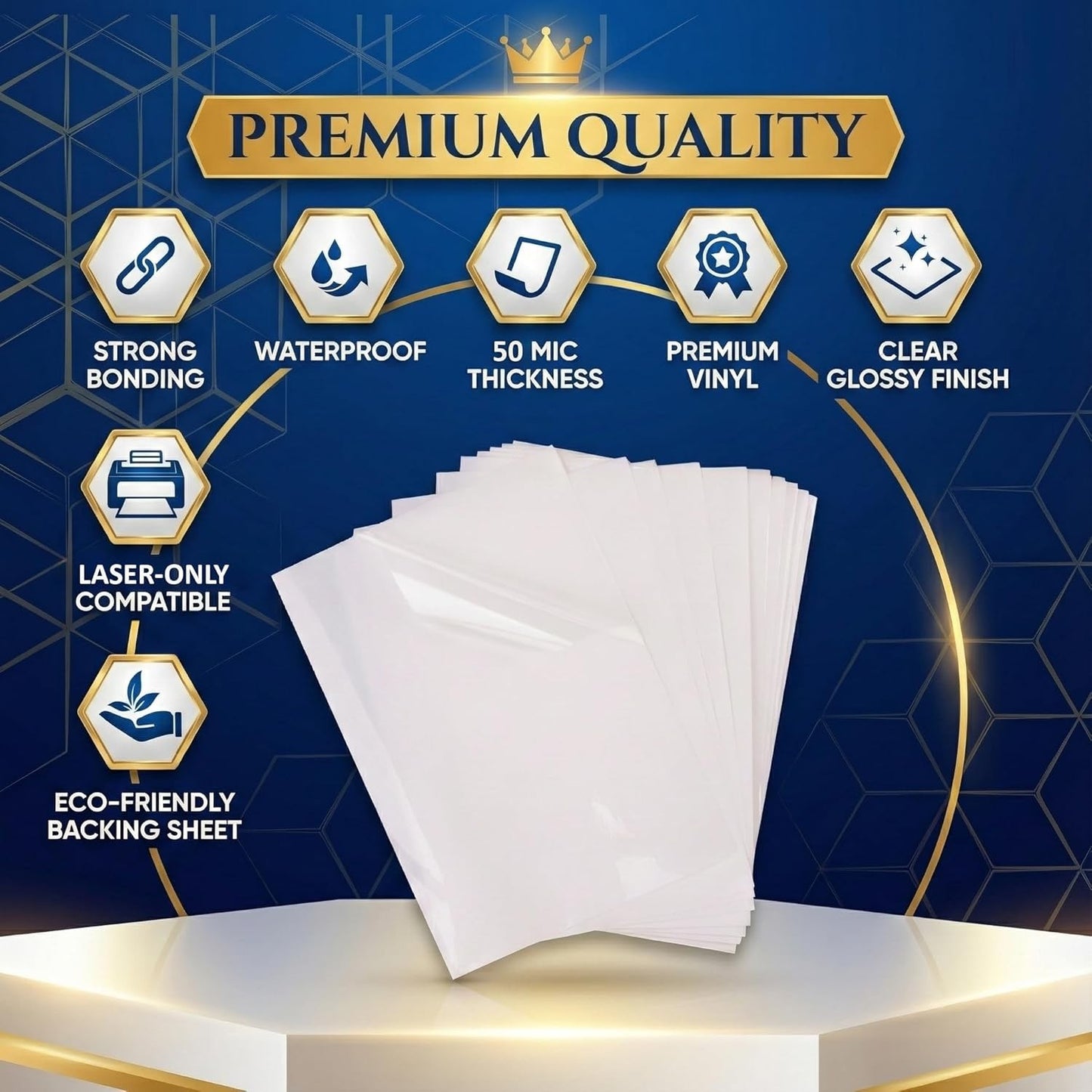 Avarrix Printable Vinyl Sticker Paper A4 Size Clear Glossy 20 Sheets