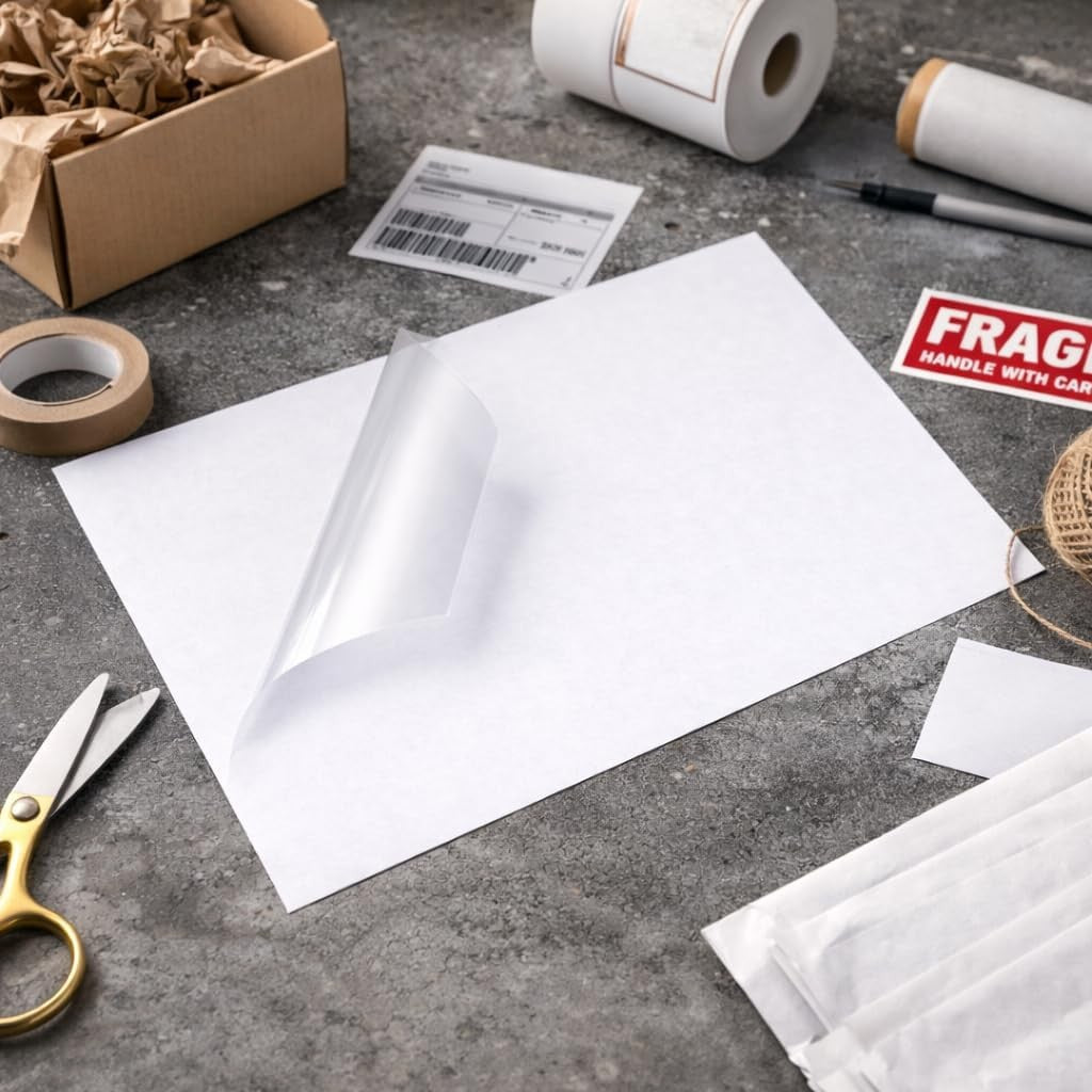 Avarrix Printable Vinyl Sticker Paper A4 Size Clear Glossy 20 Sheets