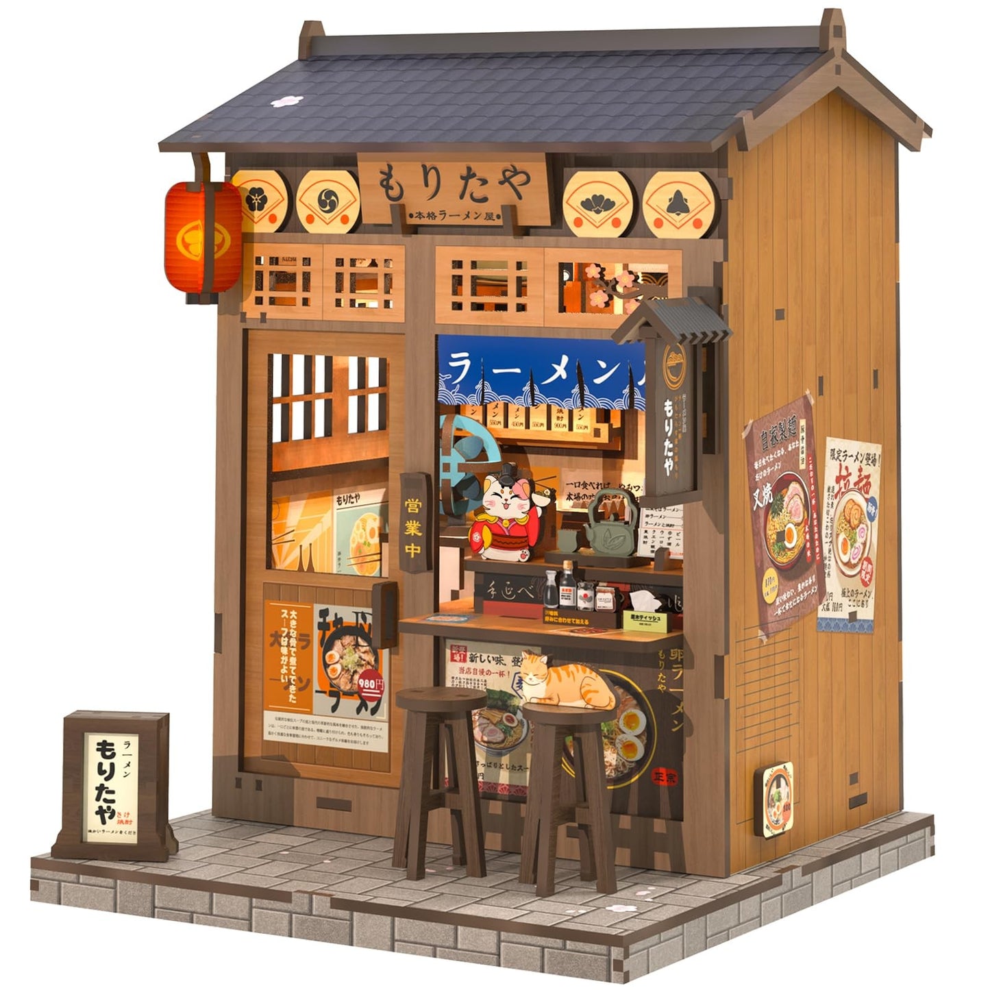 CUTEBEE DIY Miniature House Book Nook Kit Colorful 3D Wooden Puzzle