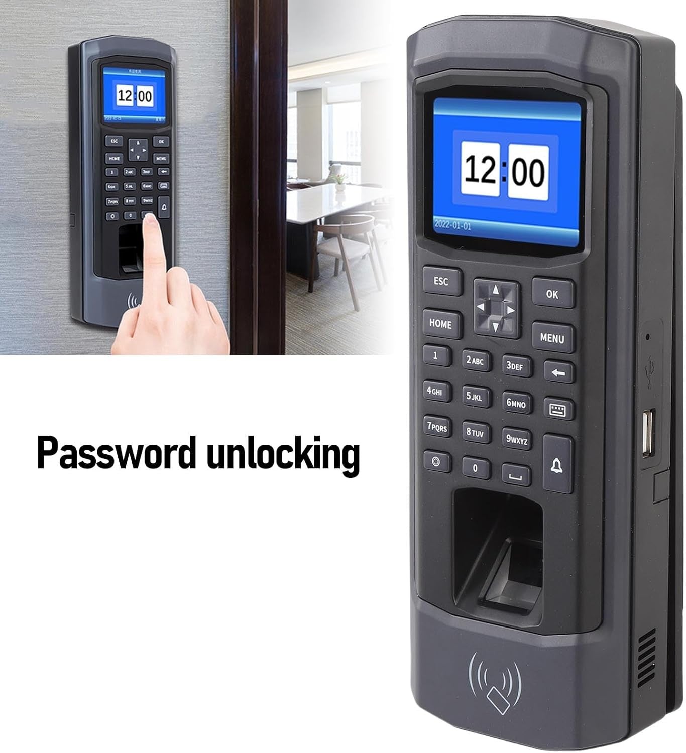 Asixxsix Fingerprint Time Attendance Machine for Small Business