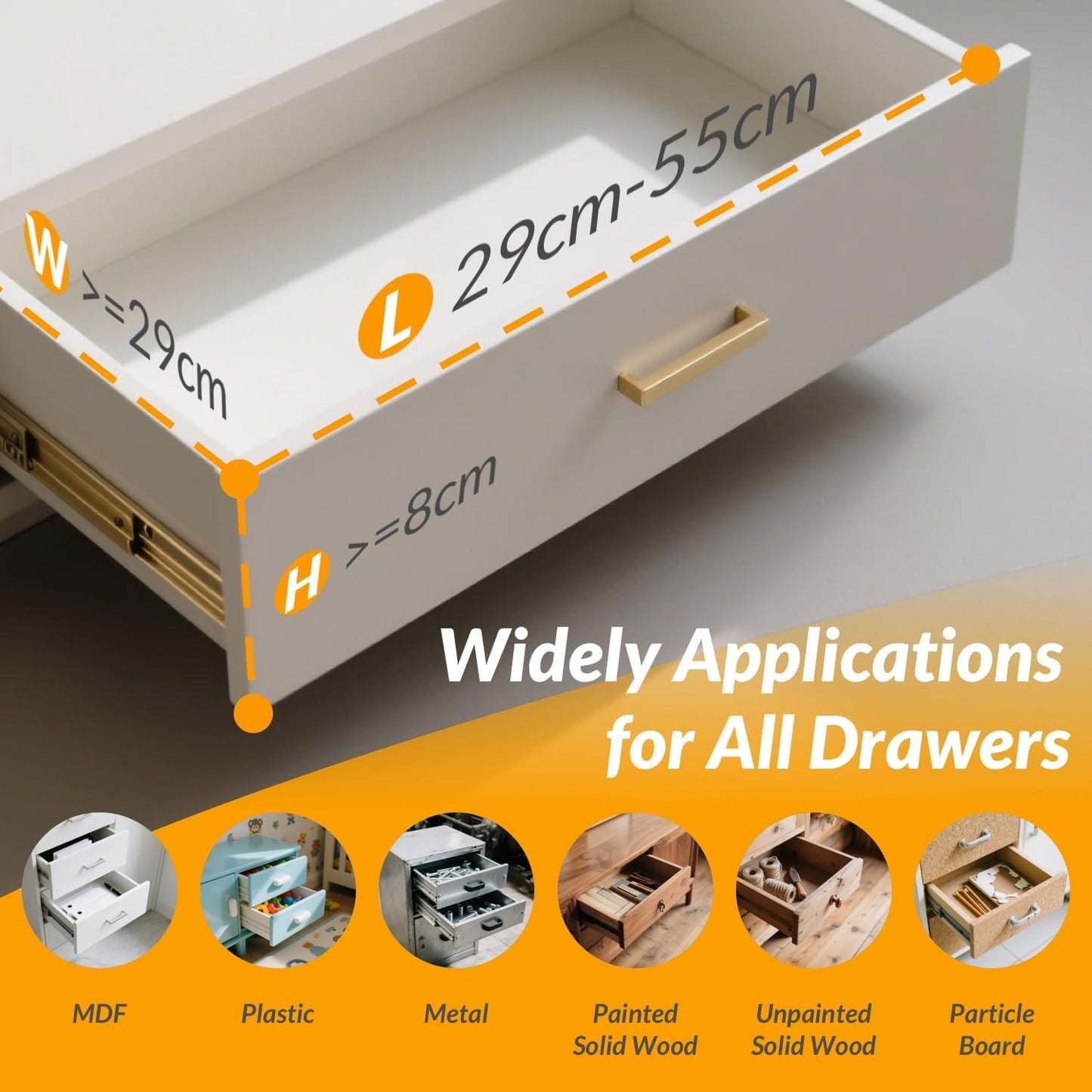 Hormes Adjustable Clear Drawer Dividers 9 Pack for Organizing Home Storage