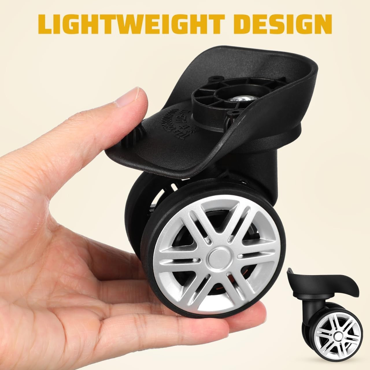 YARNOW Universal Suitcase Wheels Replacement 4-Pack Heavy Duty