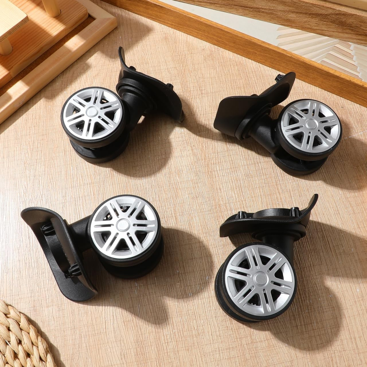 YARNOW Universal Suitcase Wheels Replacement 4-Pack Heavy Duty