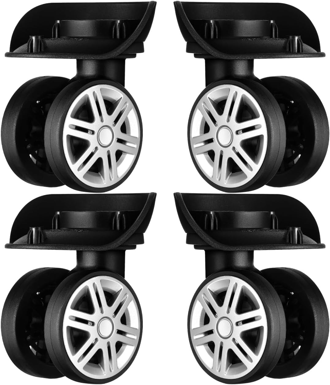 YARNOW Universal Suitcase Wheels Replacement 4-Pack Heavy Duty