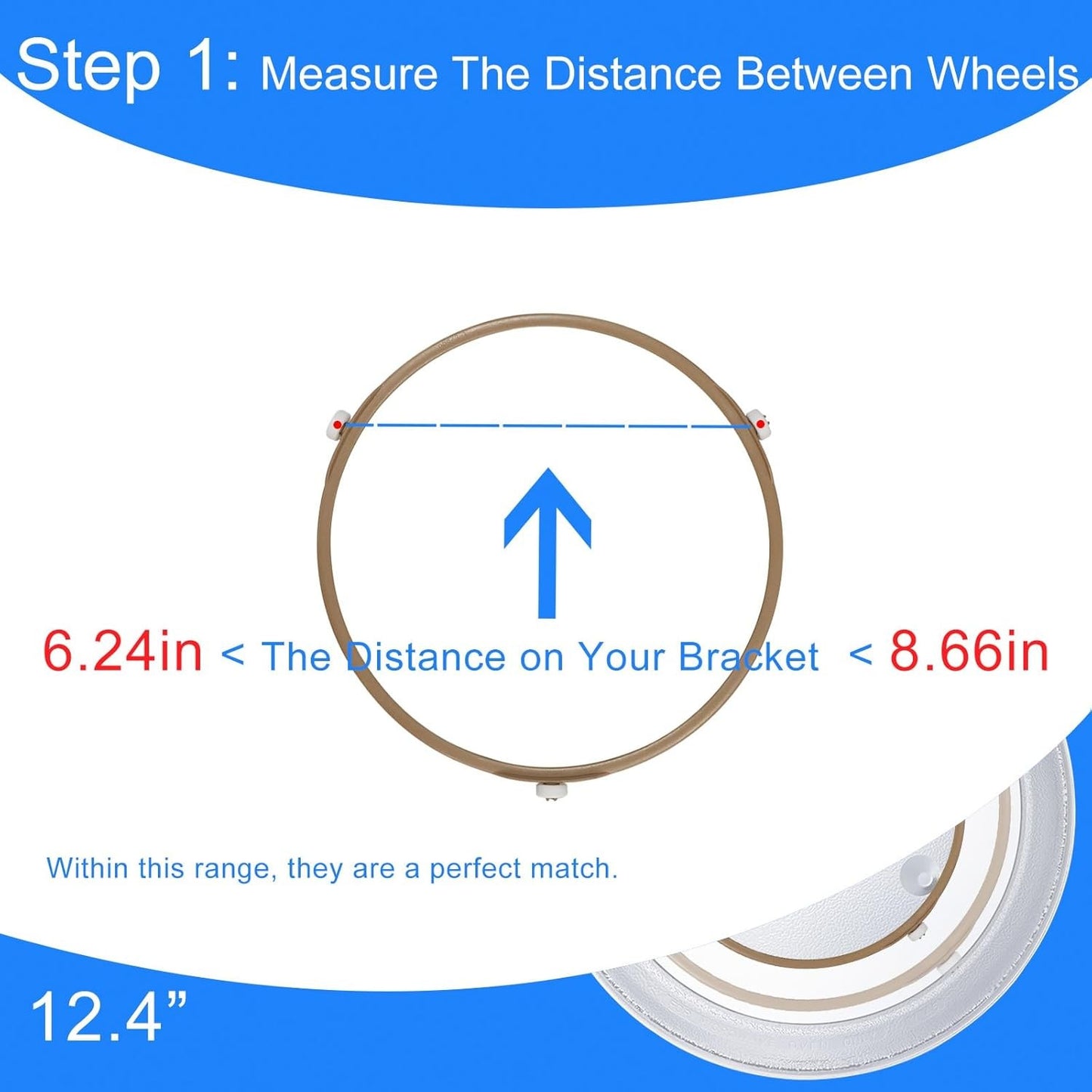 MangoPark Replacement Microwave Glass Plate 12.4" Turntable for Panasonic