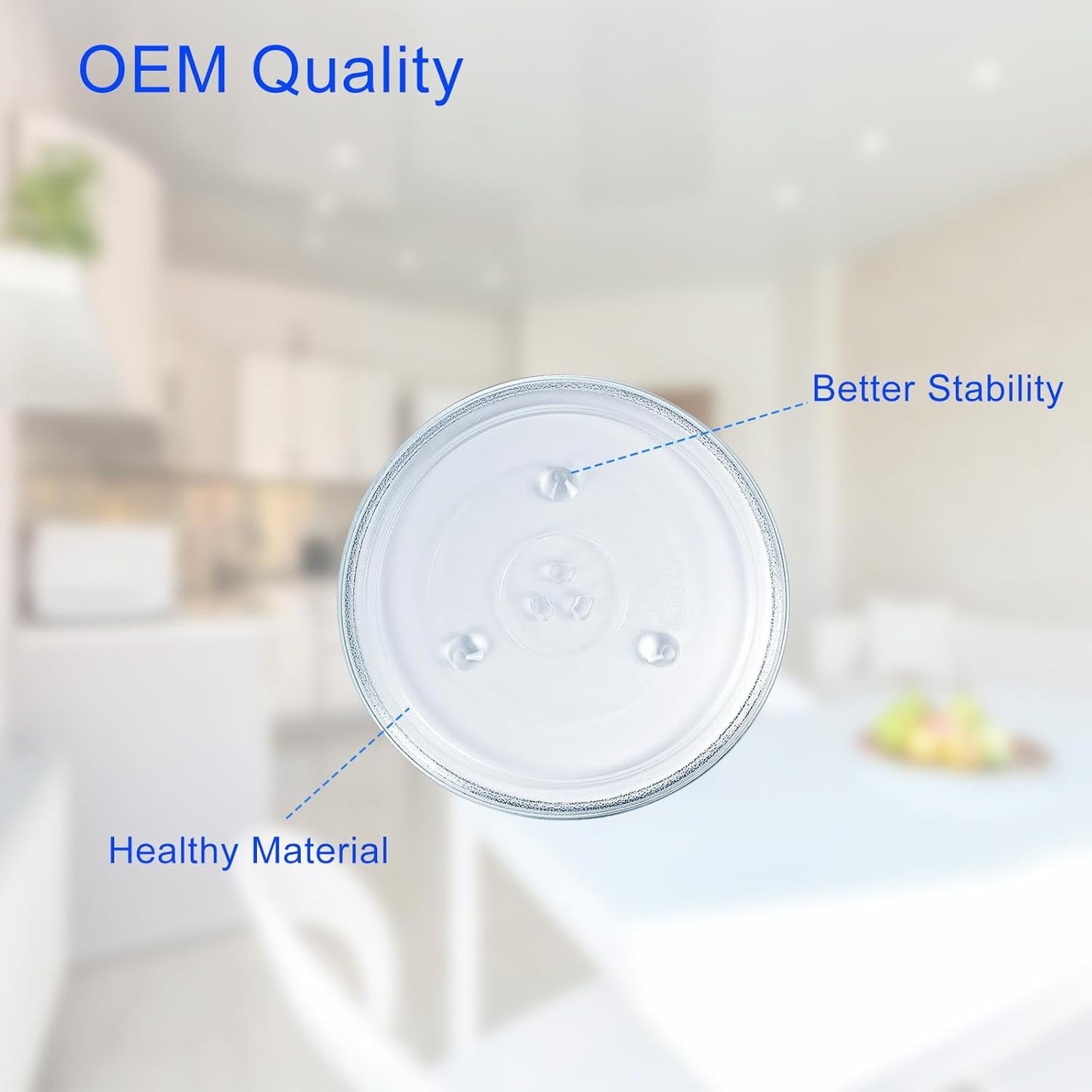 MangoPark Replacement Microwave Glass Plate 12.4" Turntable for Panasonic