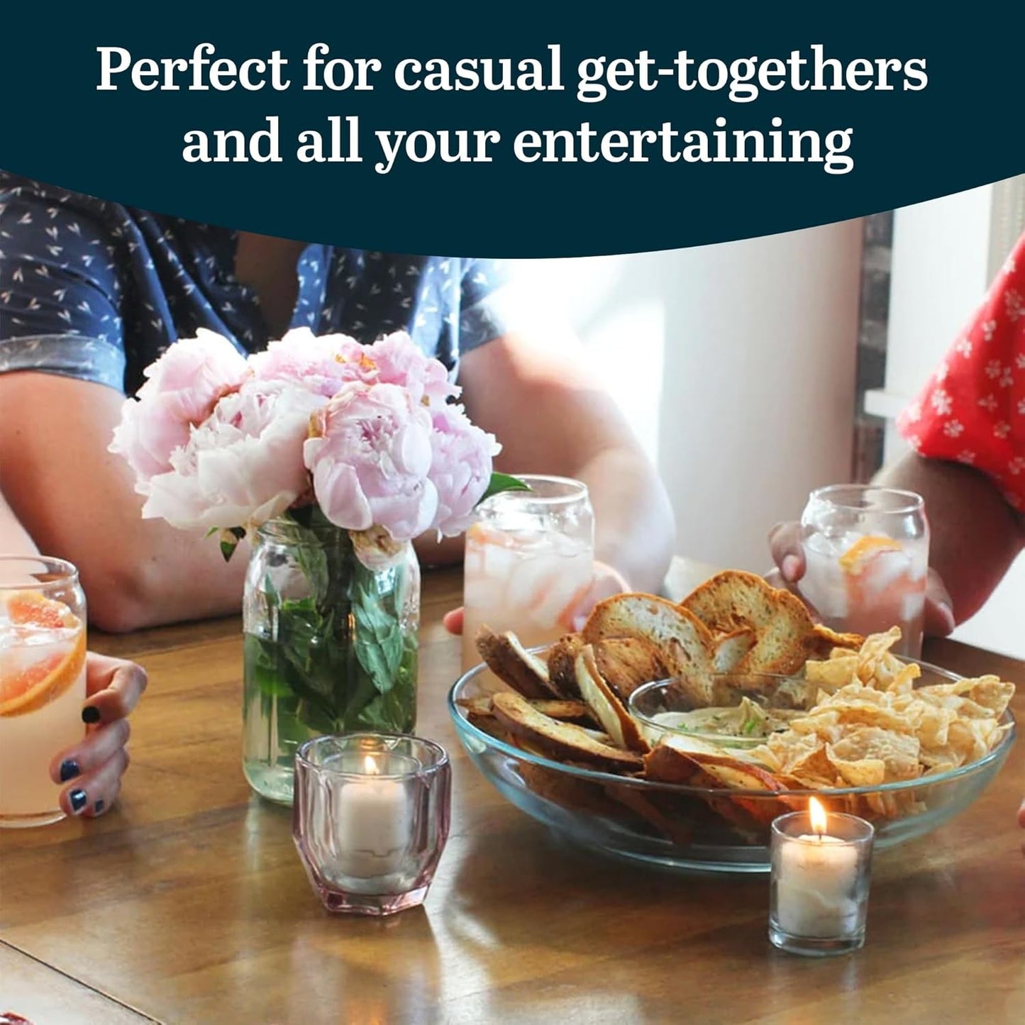 Libbey Classic 16-Ounce Tumbler Glasses Set of 4 Clear Drinkware