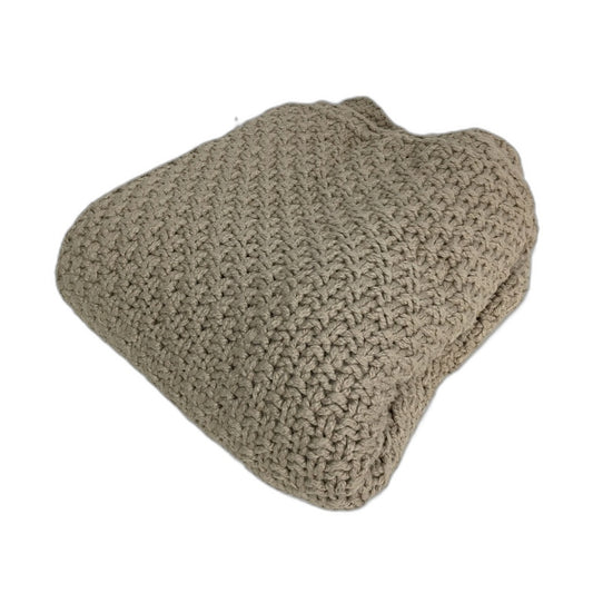 Target Dolly Taupe Chunky Knit Throw Home Decor Blanket 130 x150cm NEW