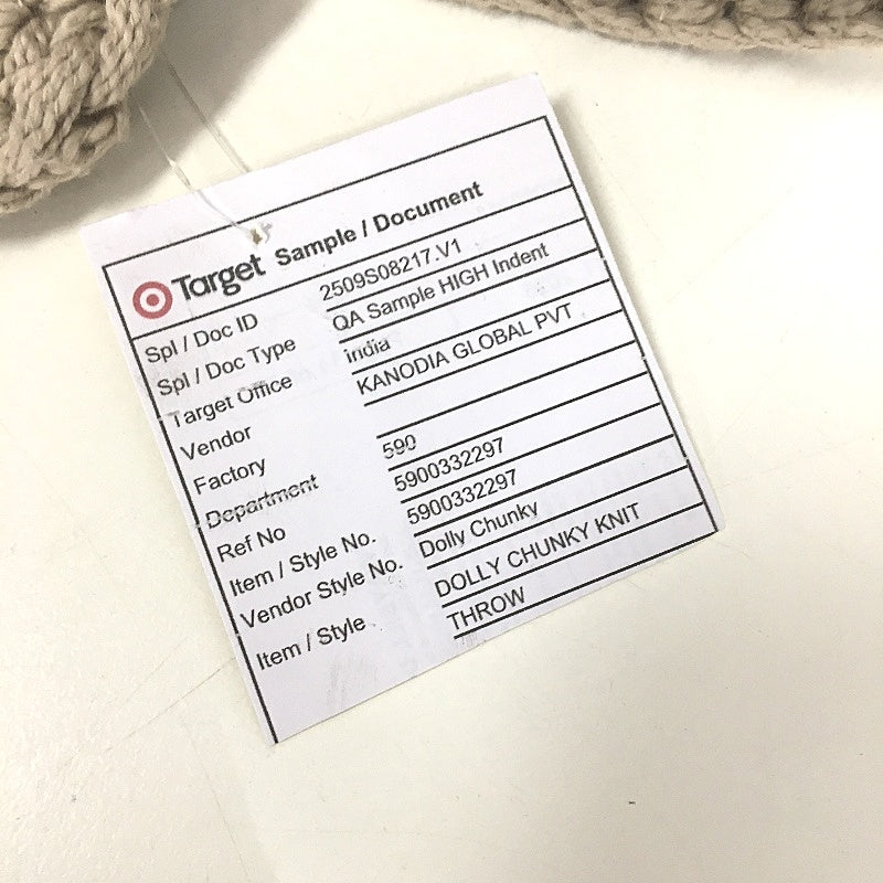 Target Dolly Taupe Chunky Knit Throw Home Decor Blanket 130 x150cm NEW