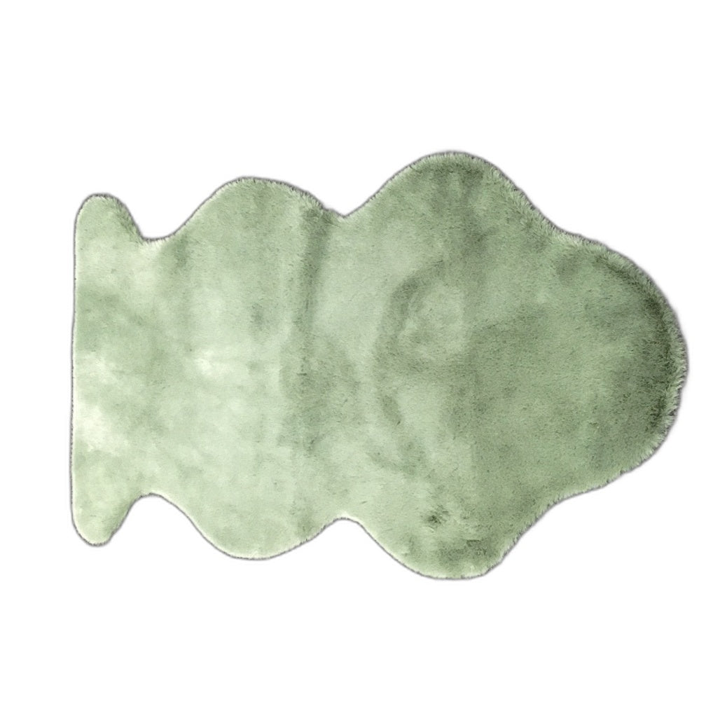 Kids Bedroom Green Faux Sheepskin Floor Rug & Large Dinosaur Stuffed Toy Set NEW