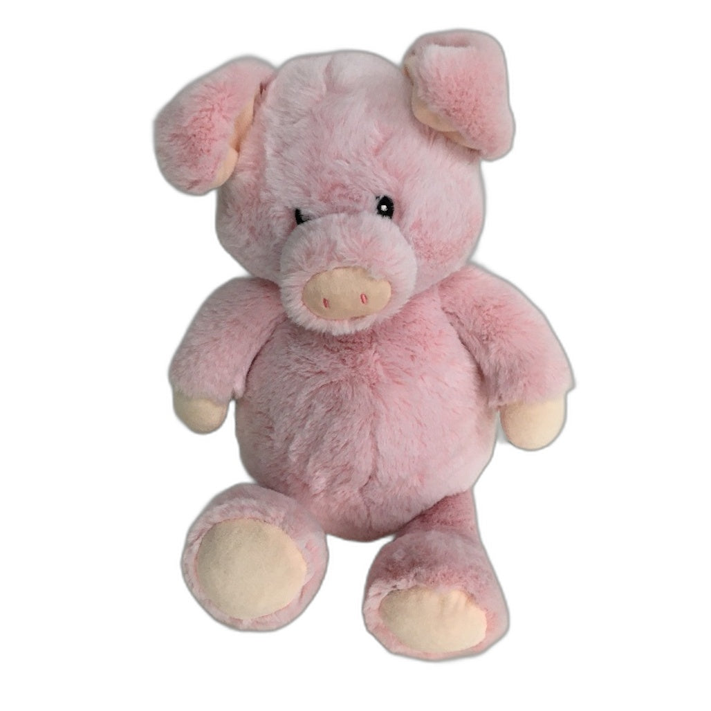 Kids Bedroom Pink Molly Knitted Throw Blanket & Large Pig Stuffed Toy Set NEW