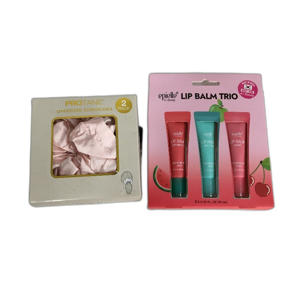 Travel Beauty Case Pink Themed Ladies 10 Piece Pamper Pack Incl Bath Pillow NEW