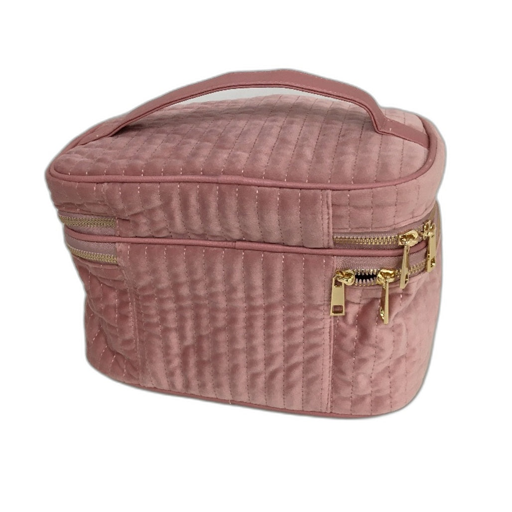 Travel Beauty Case Pink Themed Ladies 10 Piece Pamper Pack Incl Bath Pillow NEW