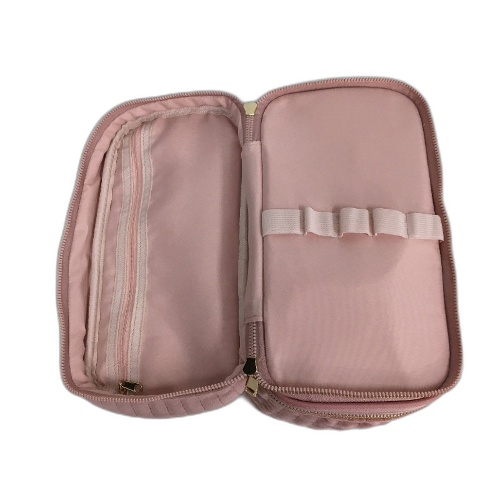 Travel Beauty Case Pink Themed Ladies 10 Piece Pamper Pack Incl Bath Pillow NEW