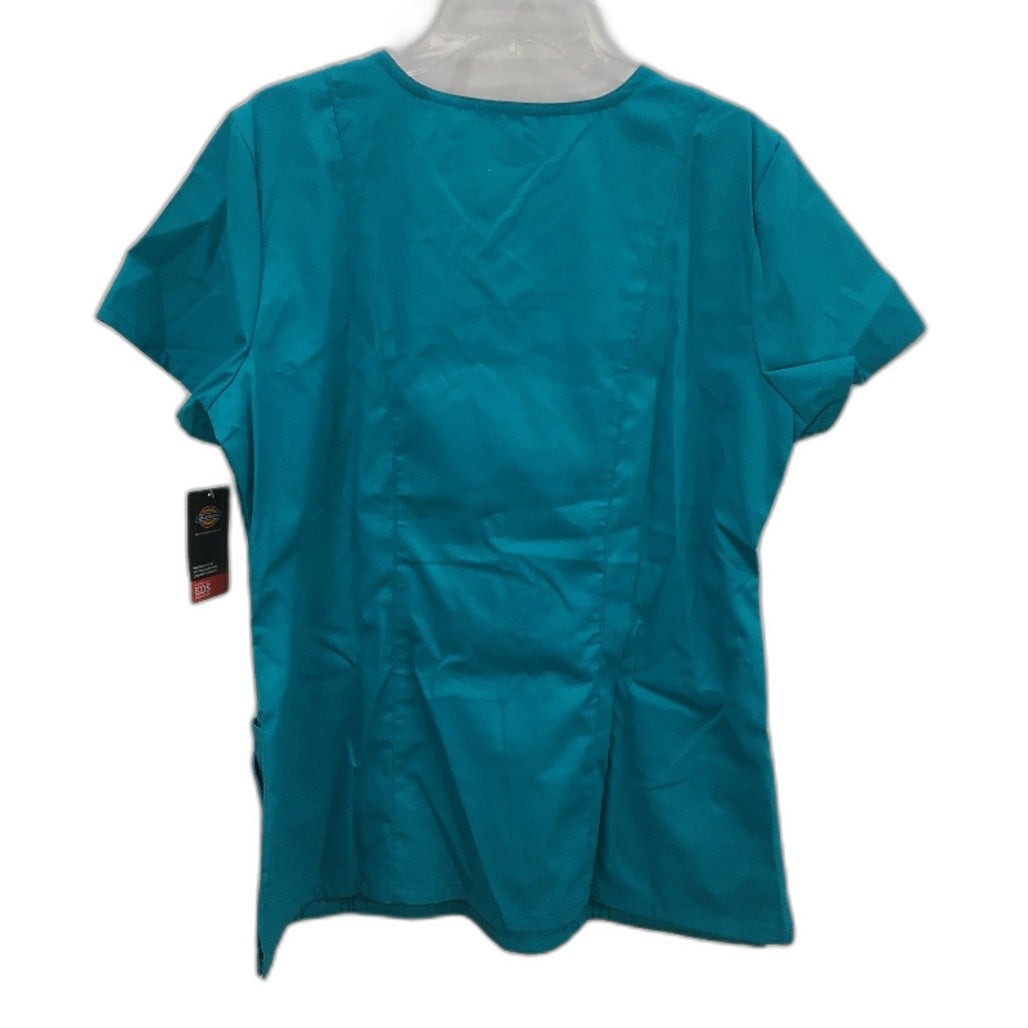 Dickies Women's EDS Signature V-Neck Top Multiple Patch Pockets Size L NEW