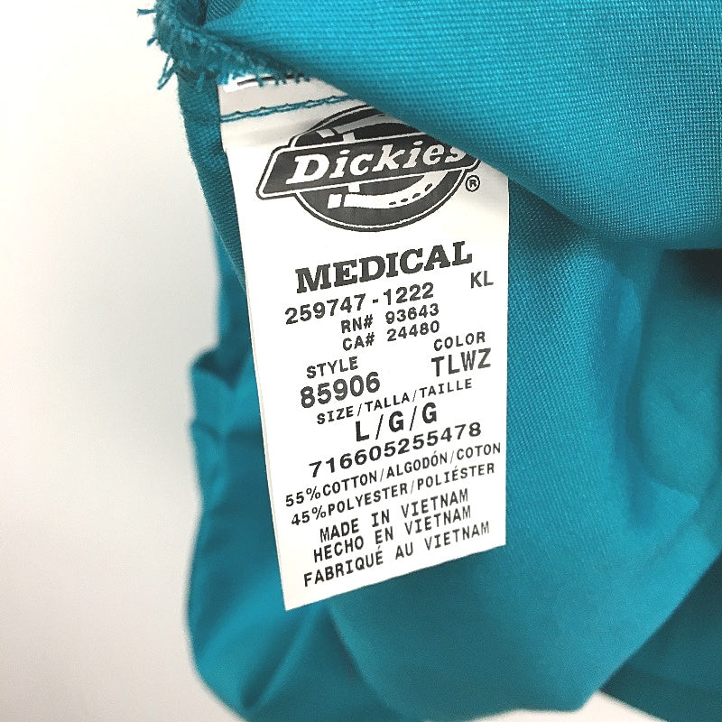 Dickies Women's EDS Signature V-Neck Top Multiple Patch Pockets Size L NEW