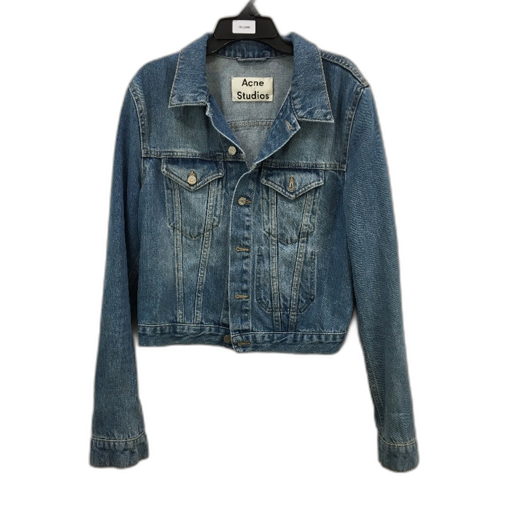 Acne Studios Vinatge Blue 100% Cotton Classic Style Denim Jacket Ladies Size XS