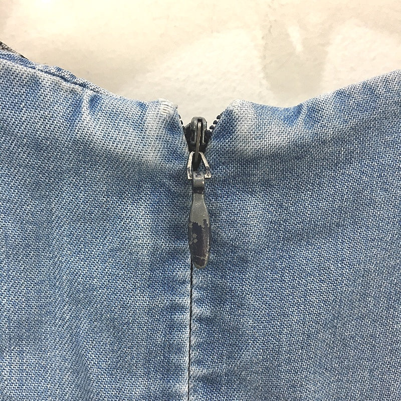 Zara Woman Mid Blue Light Tencil Denim Short Sleeve Dress Ladies Size Small