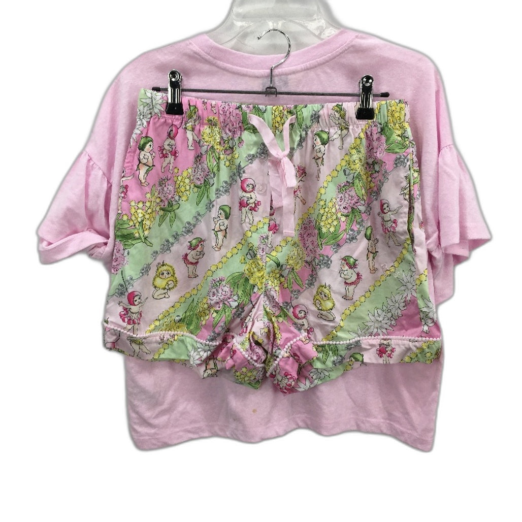 Peter Alexander Gumnut Babies 2 Piece Set Pajama Top Size XS & Shorties Size S