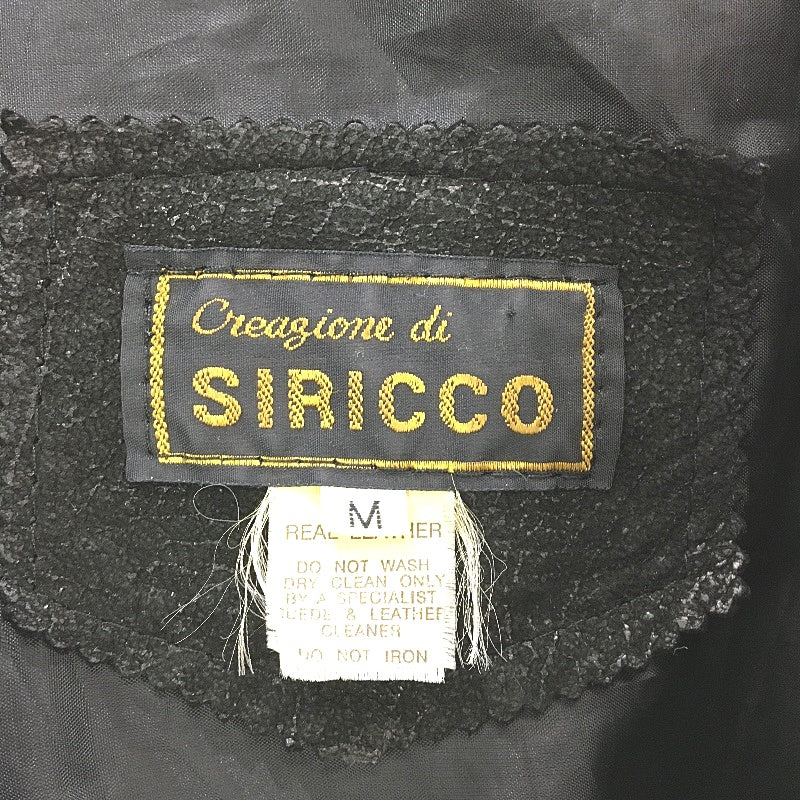 VINTAGE Siricco Black Fringed Real Suede Leather Cropped Jacket Ladies Size M
