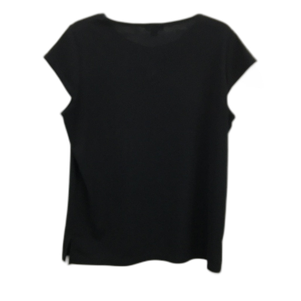 Sketa Made In Australia Solid Black Short Sleeve Top Ladies Size Medium