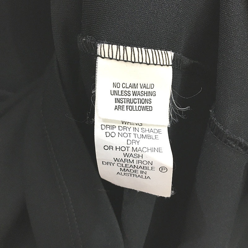 Sketa Made In Australia Solid Black Short Sleeve Top Ladies Size Medium