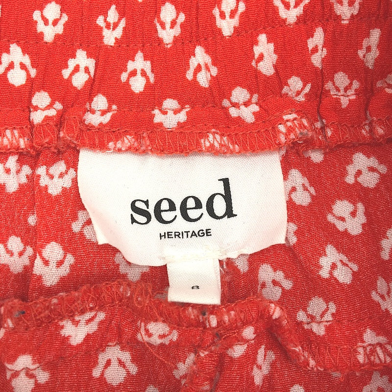 Seed Heritage Vivid Red 2 Tier Ruffle Skirted Illusion Shorts Ladies Size 8