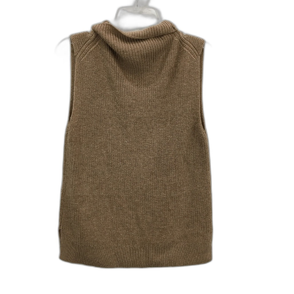 Forever New Mocha Brown Wool Blend High Neck Knitted Vest Ladies Size 6