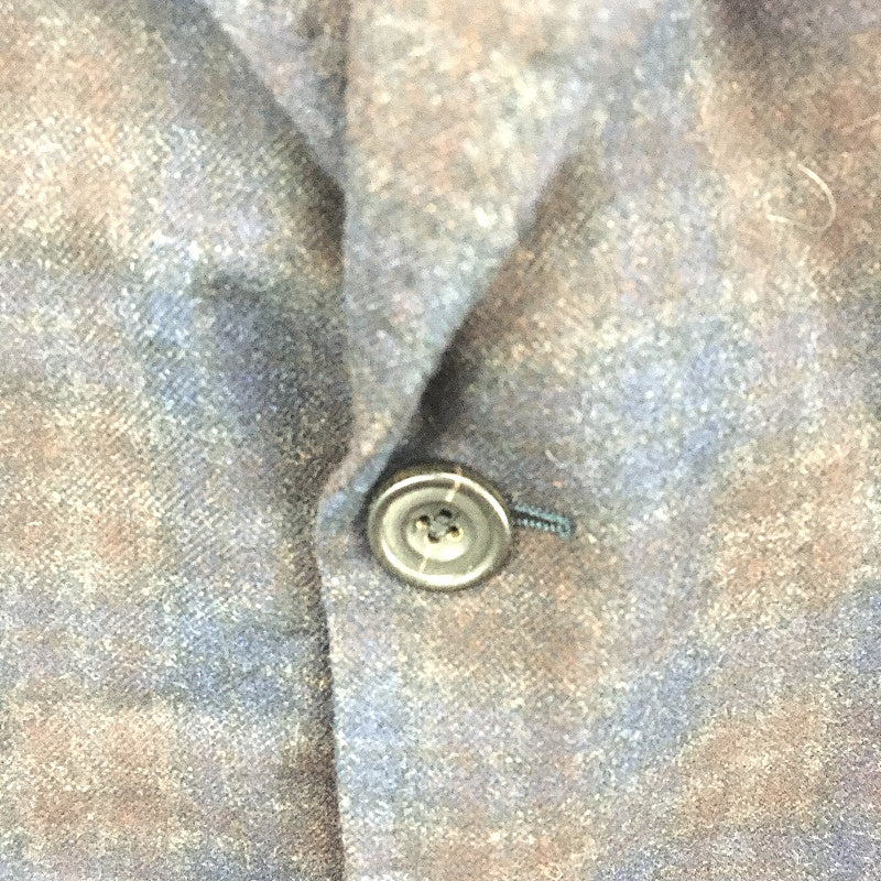 Thomas Pink Navy Brown Check Single Breast Wool Cashmere Jacket Mens Size 42 NEW