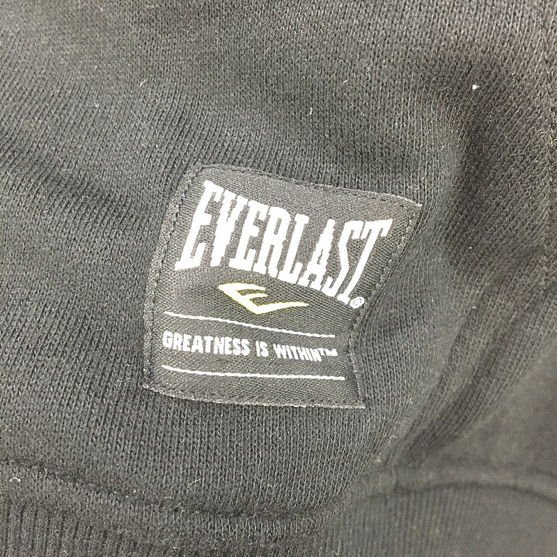 Everlast Black White Printed Shoulder Logo Hooded Jumper Mens Size Medium NEW