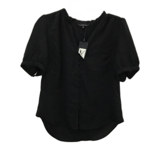 Portmans Black Button Up Lightweight Short Sleeve Blouse Ladies Size 8 NEW