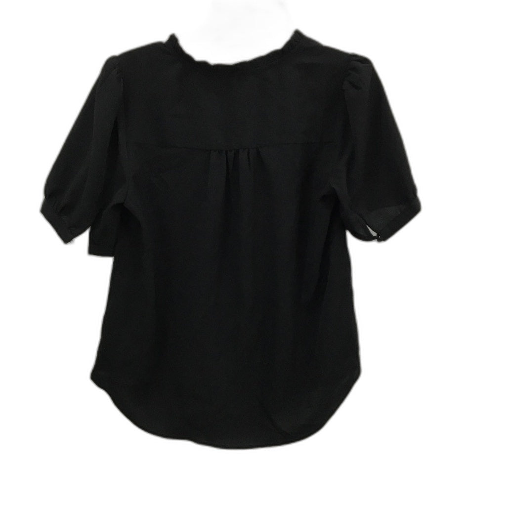 Portmans Black Button Up Lightweight Short Sleeve Blouse Ladies Size 8 NEW