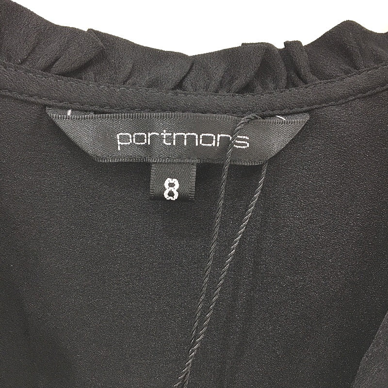 Portmans Black Button Up Lightweight Short Sleeve Blouse Ladies Size 8 NEW