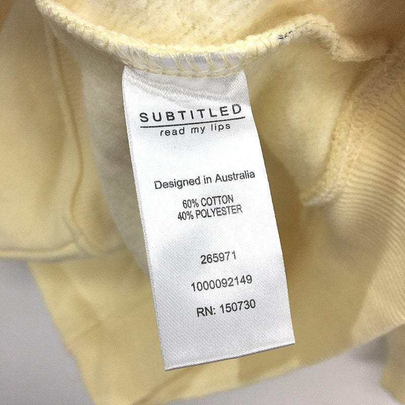 Subtitled Originals Lemon Yellow Crew Neck Oversized Jumper Ladies XS NEW