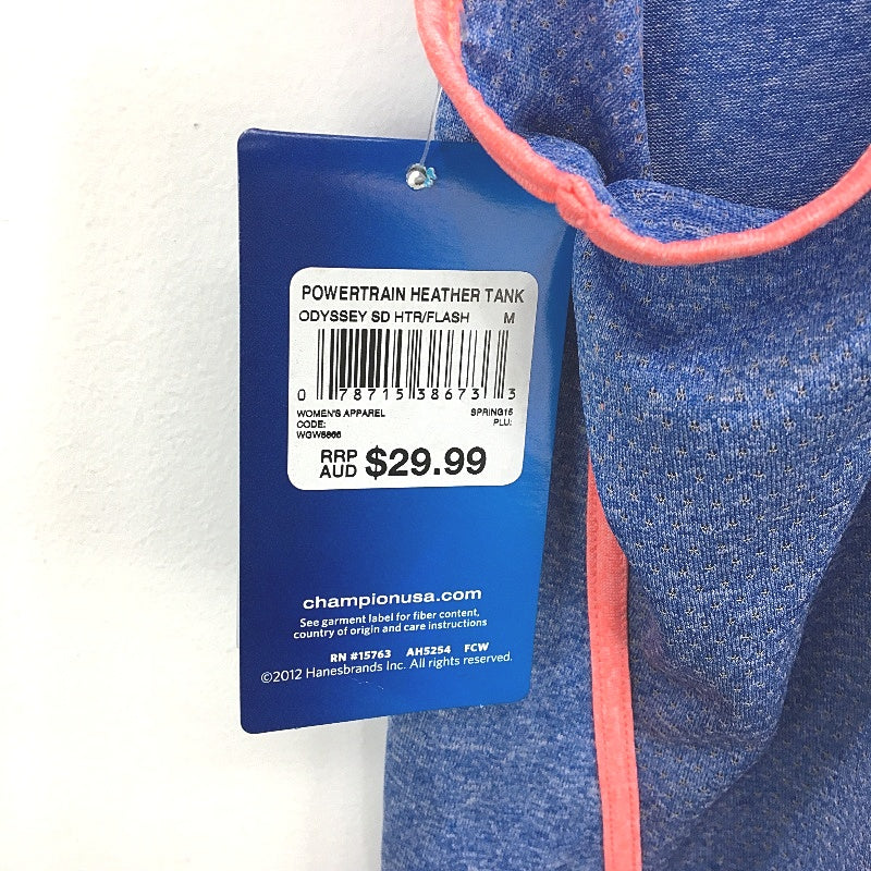 Champion Powertrain Heather Odyssey Blue Womens Workout Tank Top Size M NEW