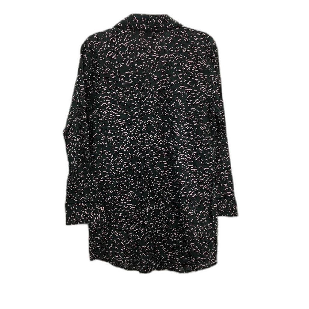 Victorias Secret Green Animal Print Cotton L/S Sleep Shirt Ladies Size M NEW