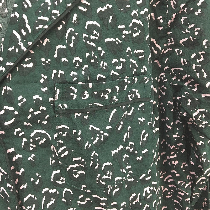 Victorias Secret Green Animal Print Cotton L/S Sleep Shirt Ladies Size M NEW